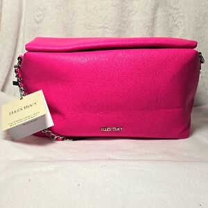 Ellen Tracy The Aubrey Pebble Grain Mock Flap Crossbody NWT